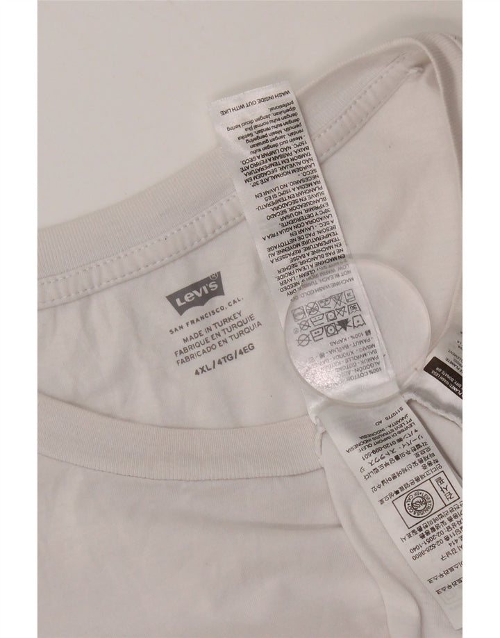 Levi's Camiseta gráfica para hombre Top 4XL Algodón blanco