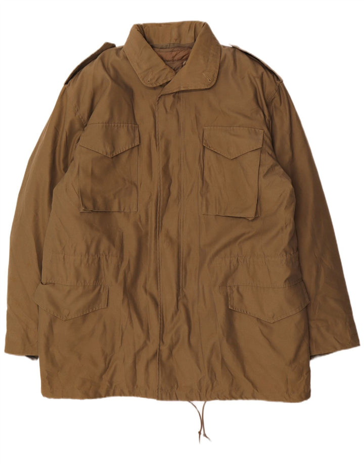 Chaqueta militar vintage para hombre Reino Unido 46 3XL Poliéster caqui