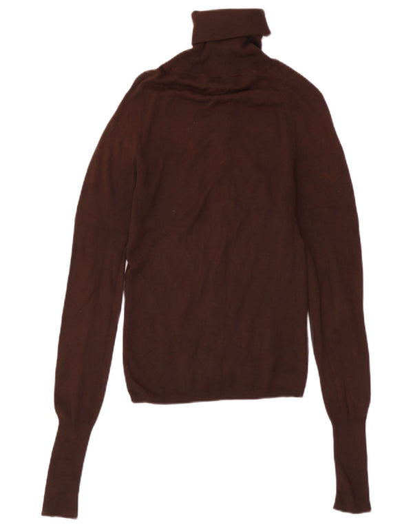 Zara Mujer Cárdigan Suéter UK 8 Pequeño Rayón Marrón