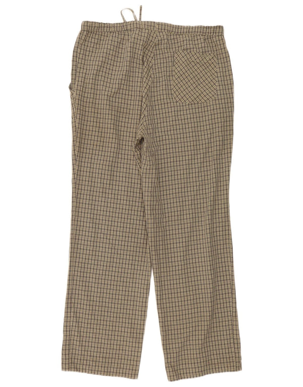 Rohan Womens Straight Chino Trousers Medium W30 L30 Khaki Check Polyester