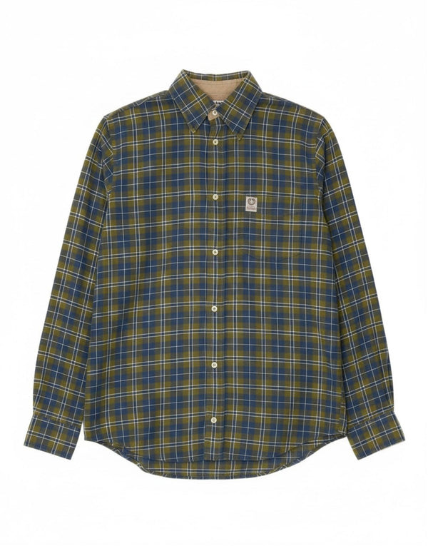 Murphy & Nye Camisa de franela para hombre Sailmakers de algodón a cuadros verdes grandes