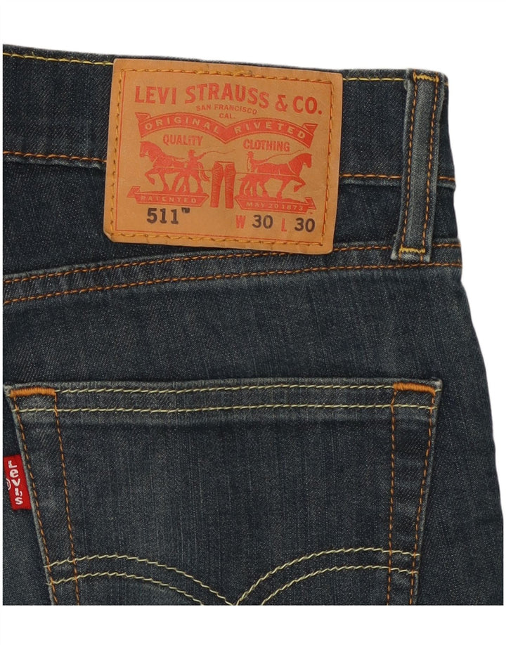 Levi's Hombre 511 Slim Jeans W30 L28 Algodón Azul Marino