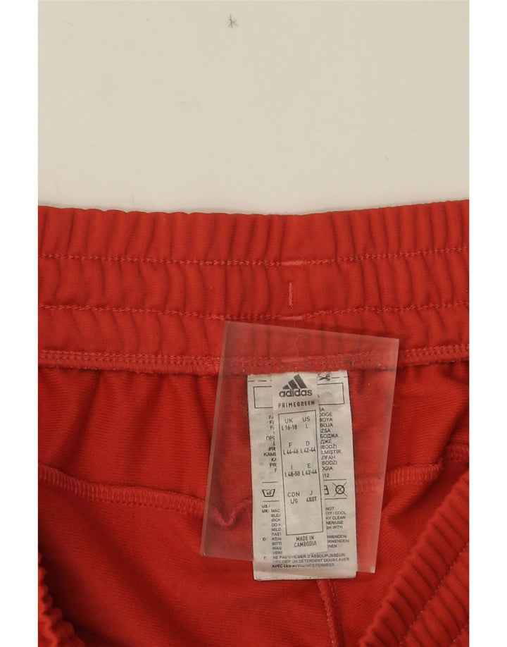 Adidas - Pantalón de chándal para mujer, talla 16/18, talla grande, color rojo, poliéster