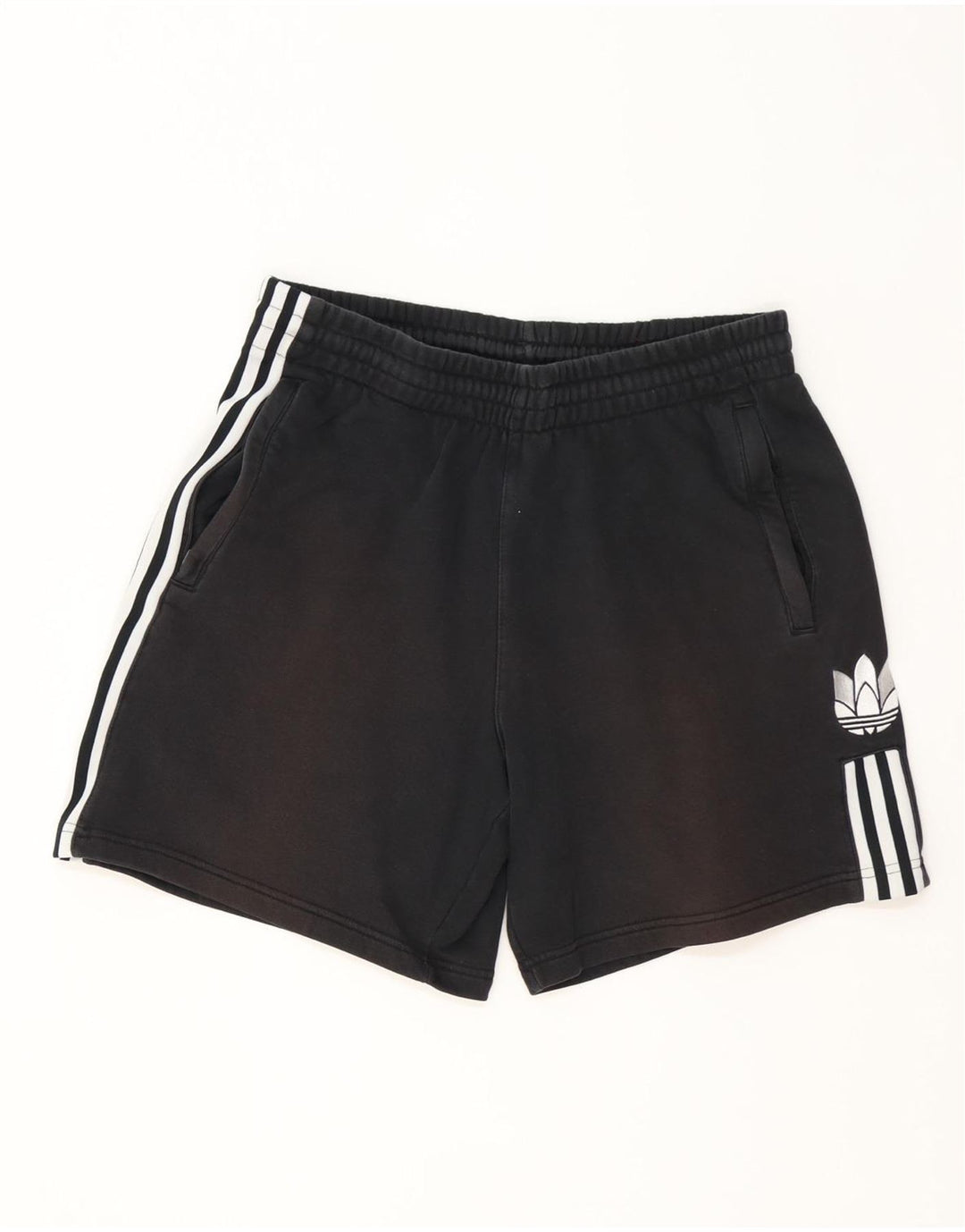 Adidas - Pantalones cortos deportivos para hombre, talla grande, algodón negro