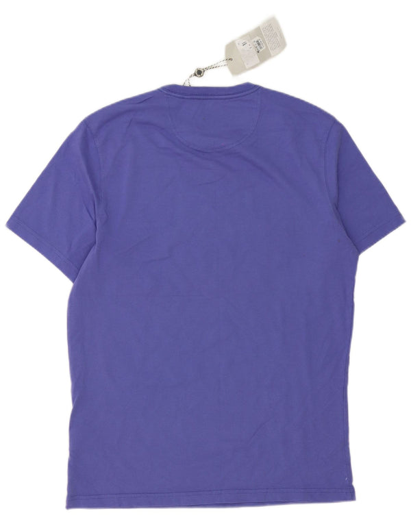 Barbour Hombre Slim Fit Camiseta Gráfica Top Algodón Púrpura Medio
