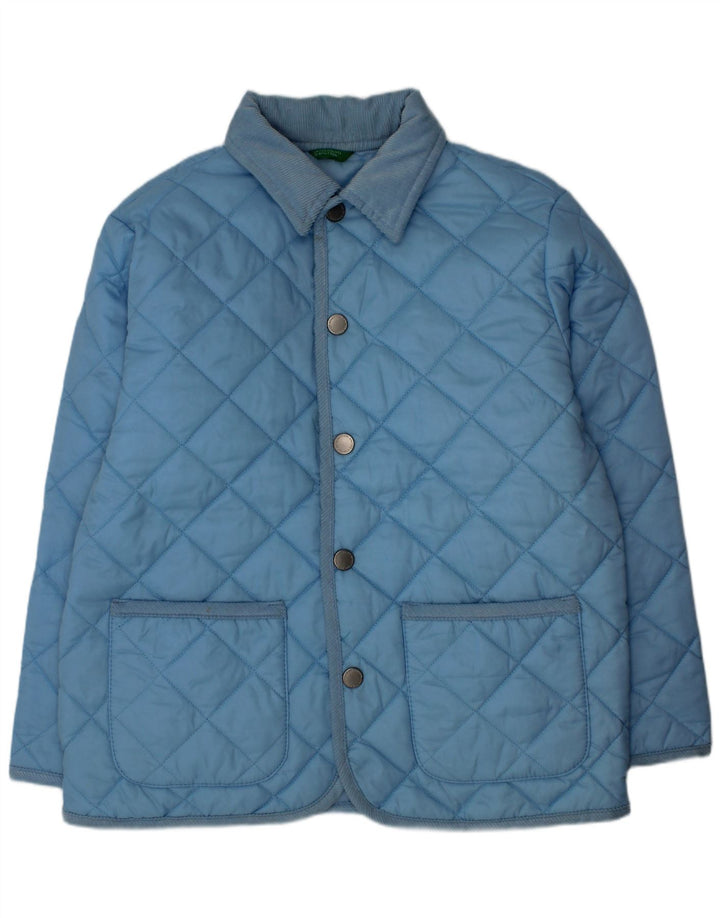 Benetton Chaqueta Acolchada Para Niño 7-8 Años Nylon Azul Mediano