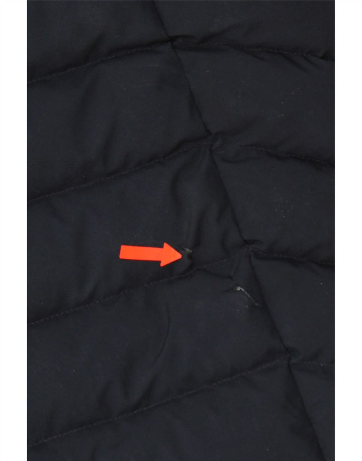 Superdry Abrigo acolchado con capucha para mujer UK 40 Small Poliéster azul marino