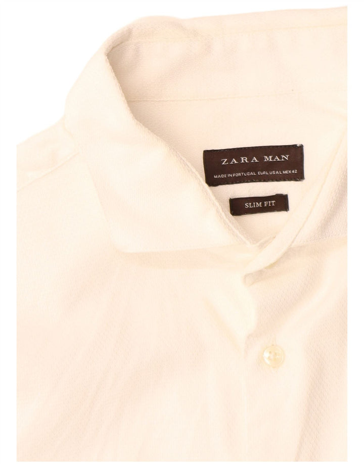 Zara Hombre Camisa Slim Fit Grande Blanco