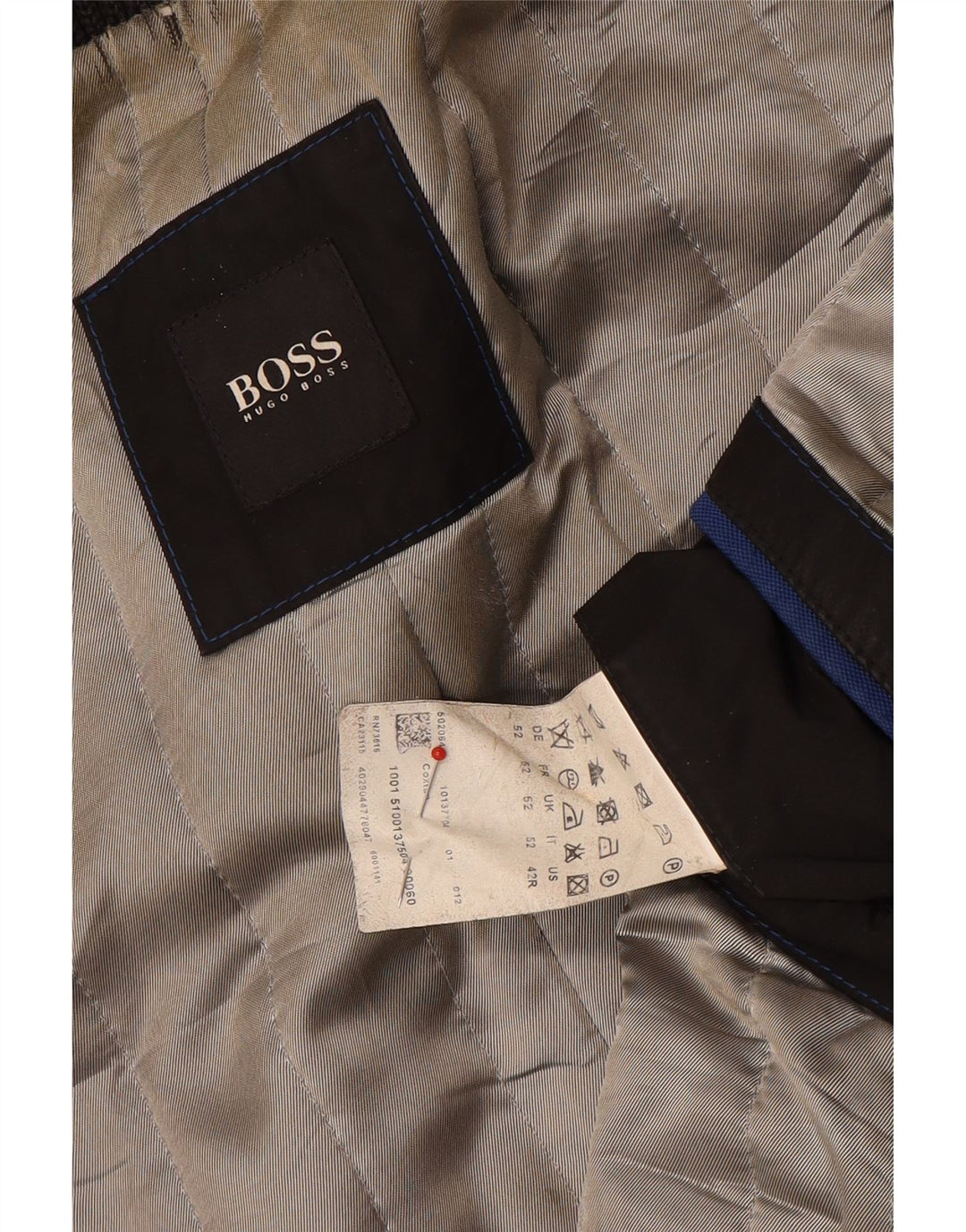 Hugo Boss Abrigo para hombre EU 52 XL Lana gris