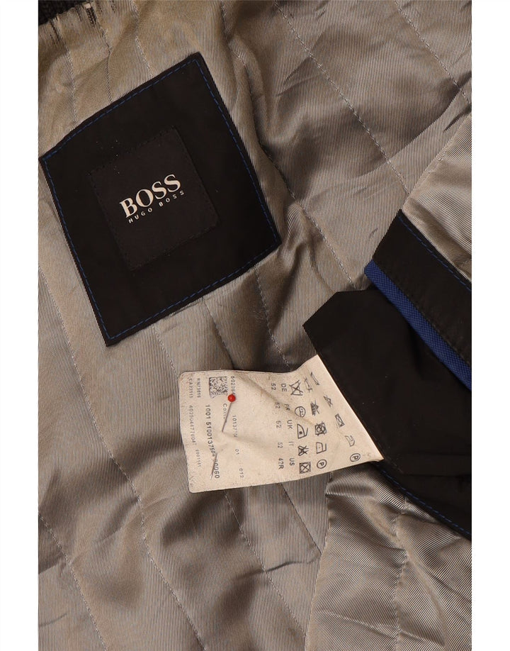 Hugo Boss Abrigo para hombre EU 52 XL Lana gris