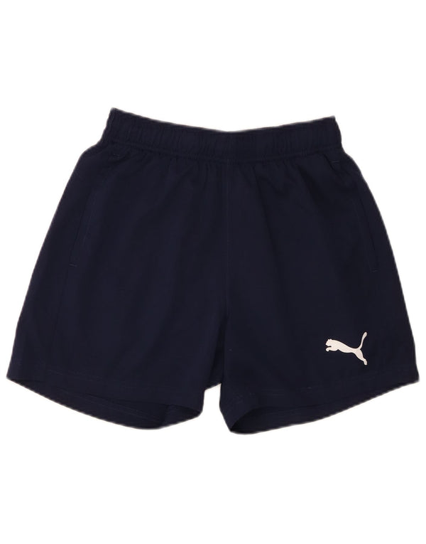 Puma Pantalones cortos deportivos para mujer UK 10 Small Azul marino Poliéster