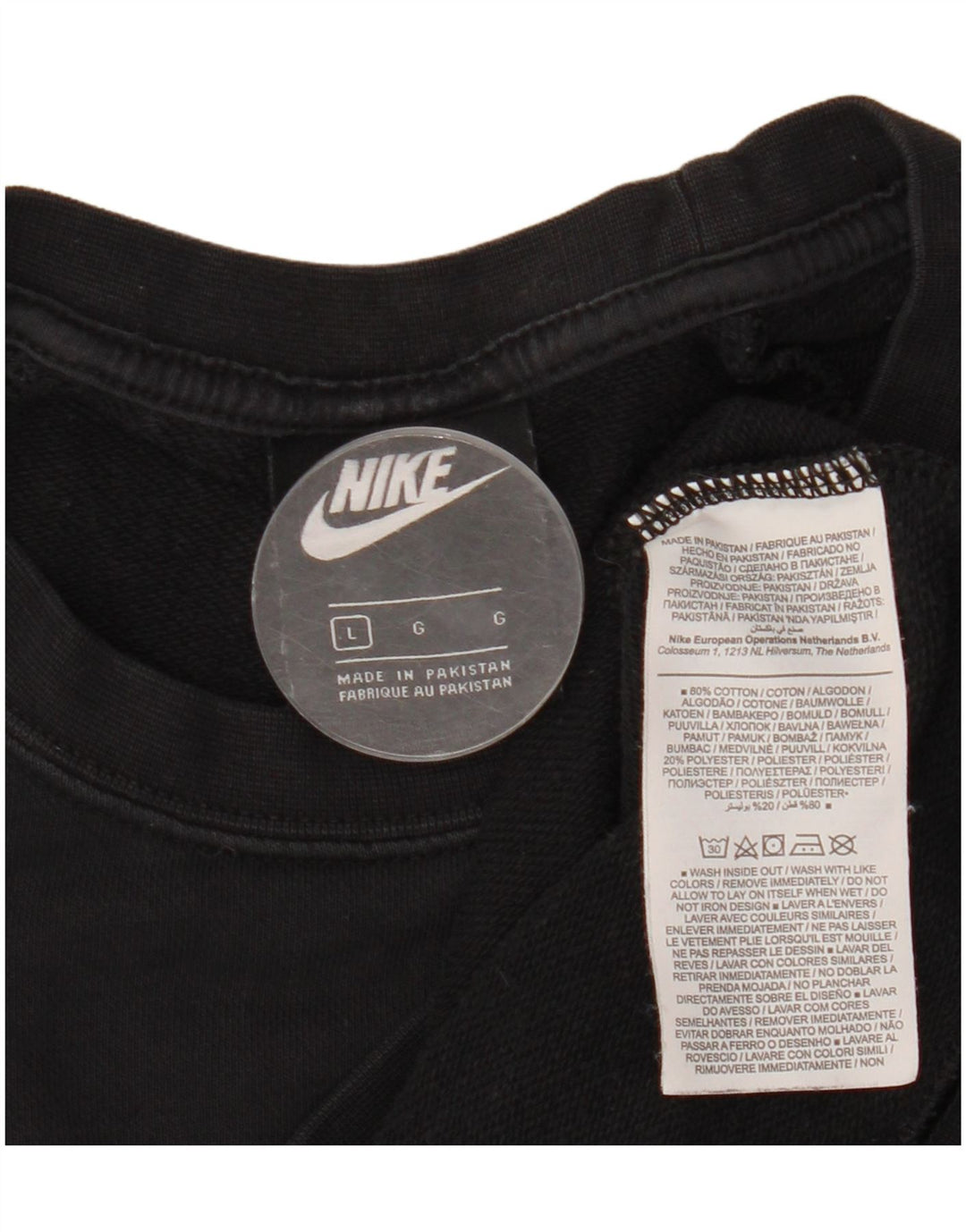NIKE - Sudadera para mujer, talla 40, talla grande, algodón negro
