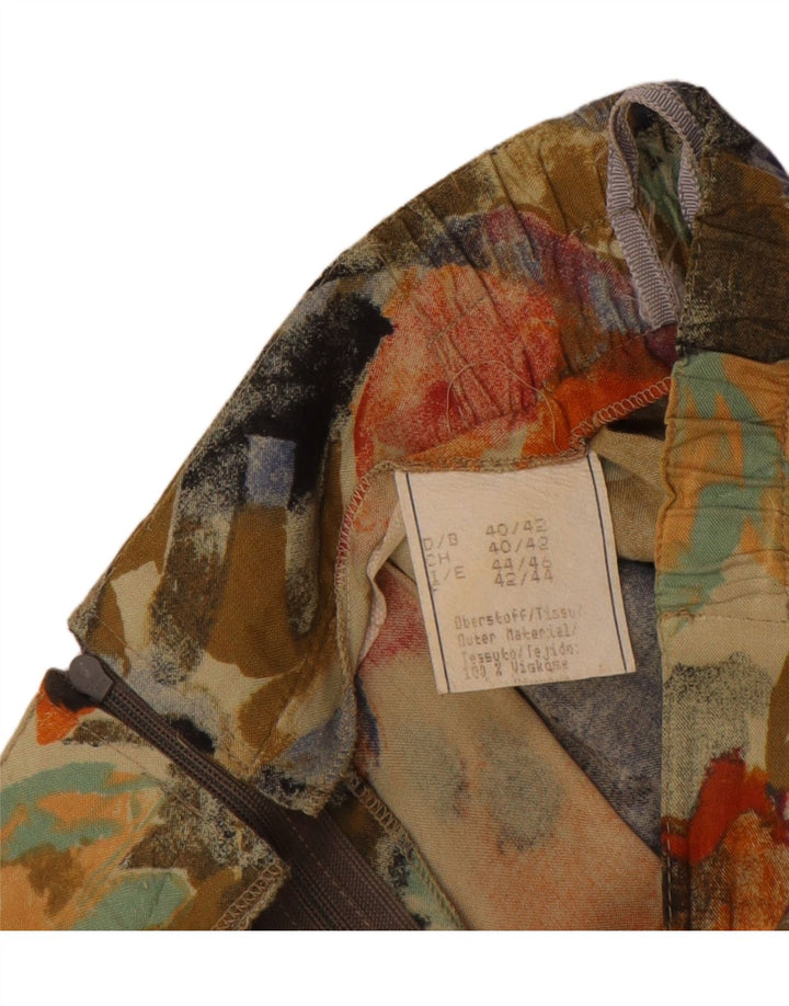 VINTAGE Mujer Maxi Falda Plisada IT 44/46 Medio W28 Multicolor Floral