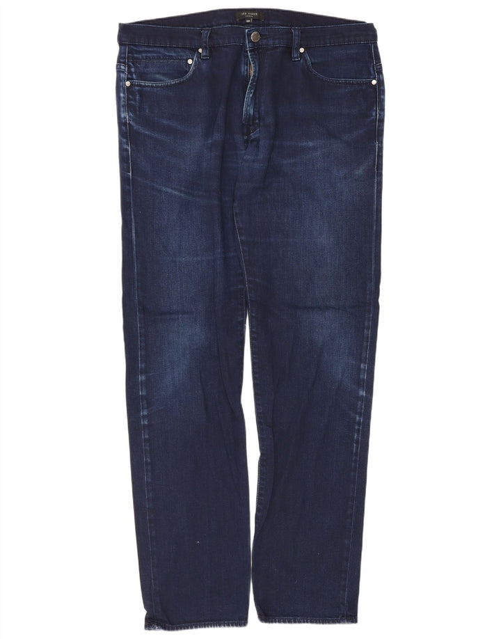 Ted Baker Vaqueros rectos de corte regular para hombre W36 L31 Algodón azul