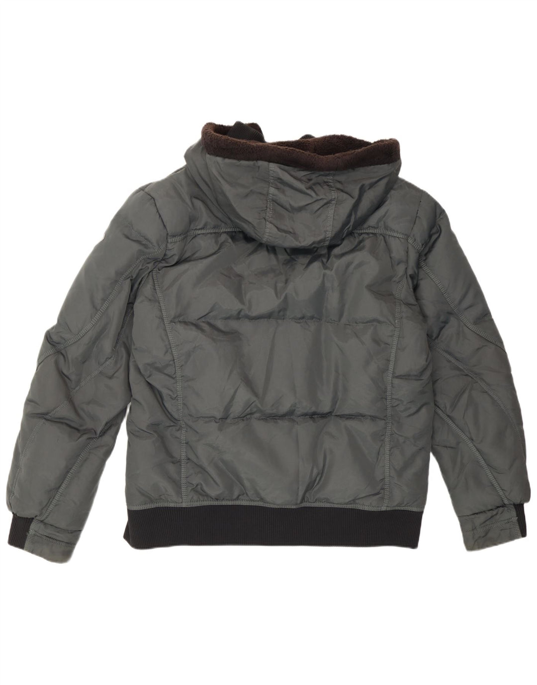 Chaqueta bomber acolchada con capucha para hombre Gas UK 40 Large Grey Polyamide