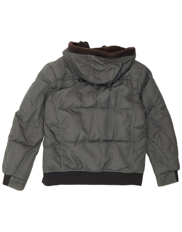Chaqueta bomber acolchada con capucha para hombre Gas UK 40 Large Grey Polyamide