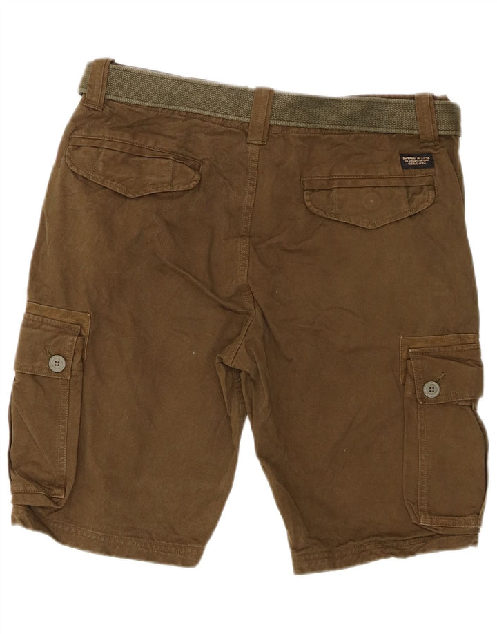 Superdry Shorts Cargo Para Hombre W32 Algodón Caqui Medio