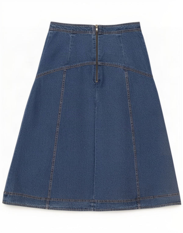 Marks & Spencer Falda vaquera de cintura alta para mujer UK 8 Small W28 Azul