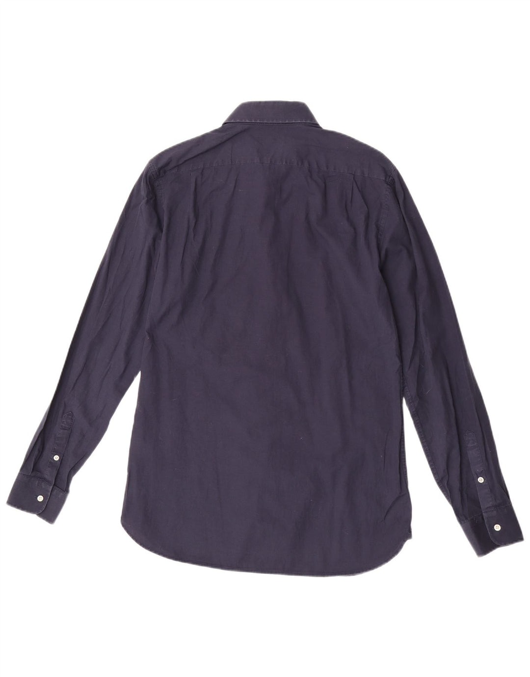 Camisa Reiss Slim Fit De Algodón Azul Marino Medio