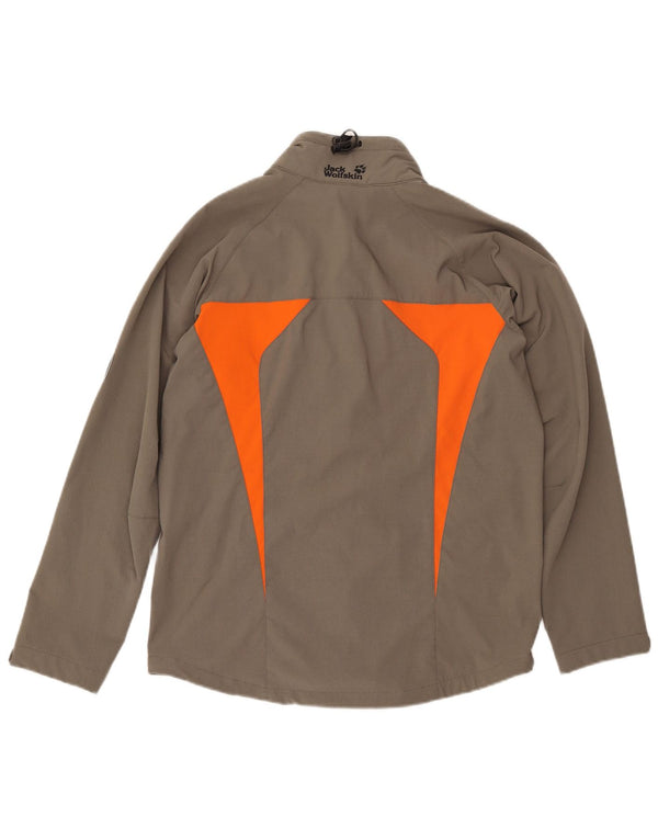 Jack Wolfskin Chaqueta bomber con cremallera para hombre UK 34 Small Caqui Poliamida