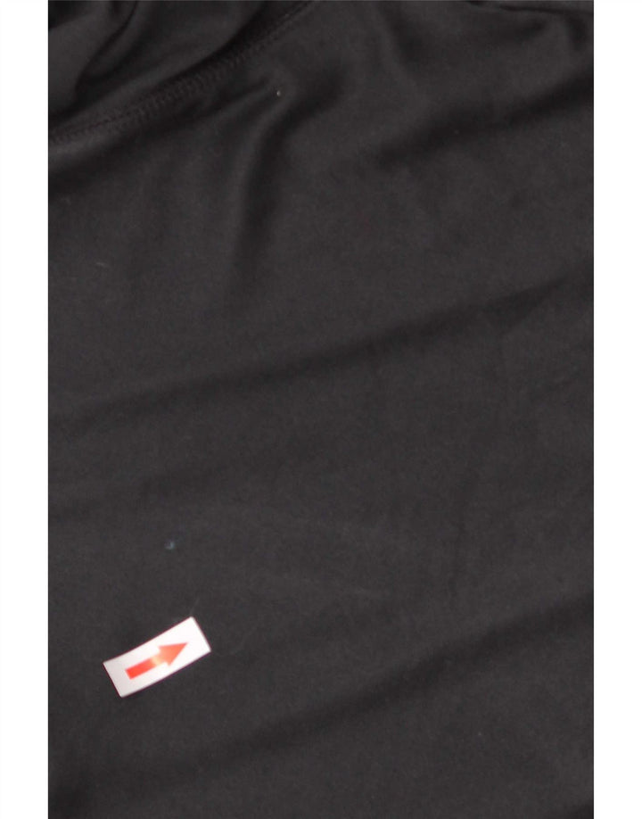 Tommy Hilfiger Top con cuello y cremallera para hombre, manga larga, poliéster negro grande
