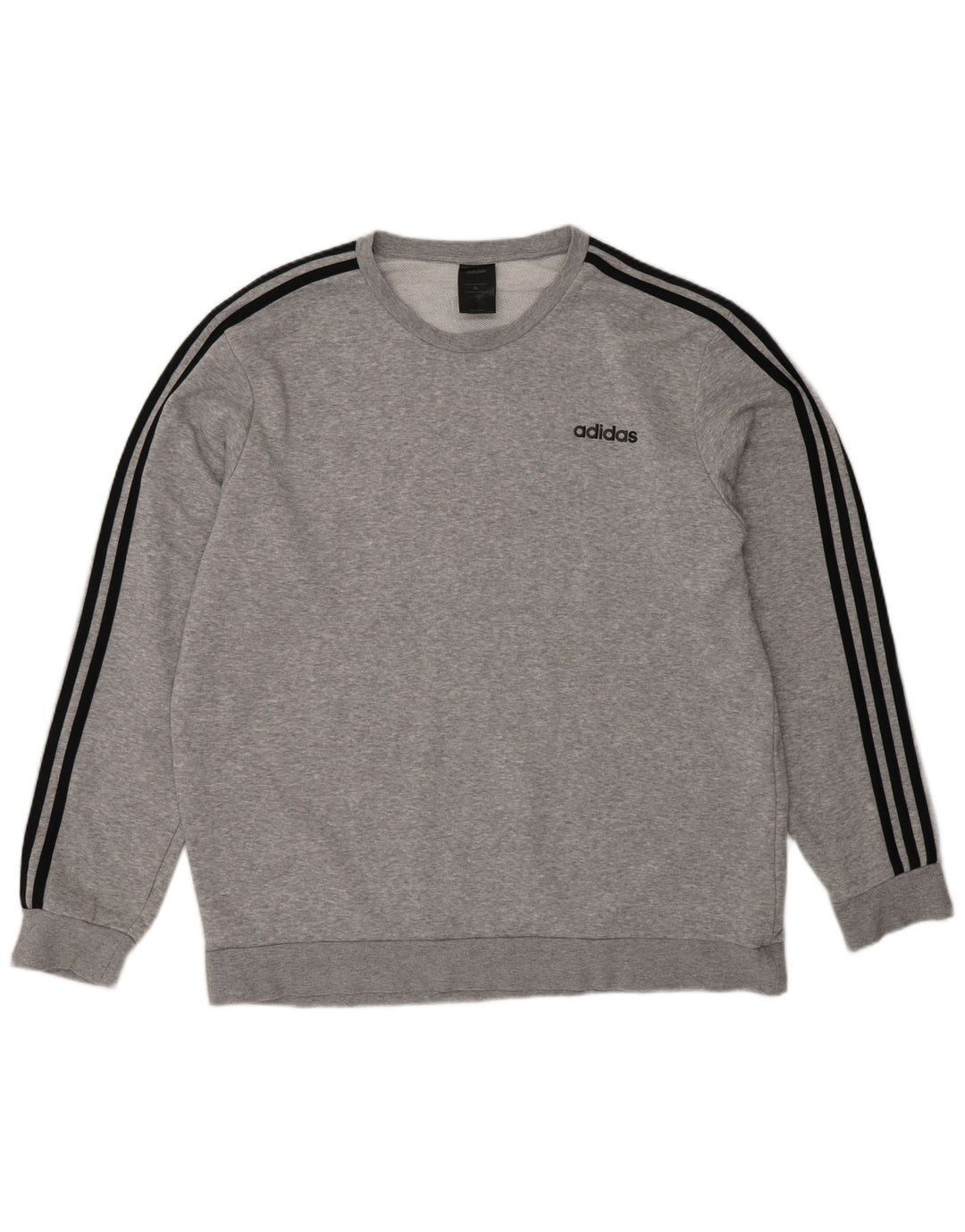 Adidas Hombre Sudadera Jumper XL Gris Algodón Moteado