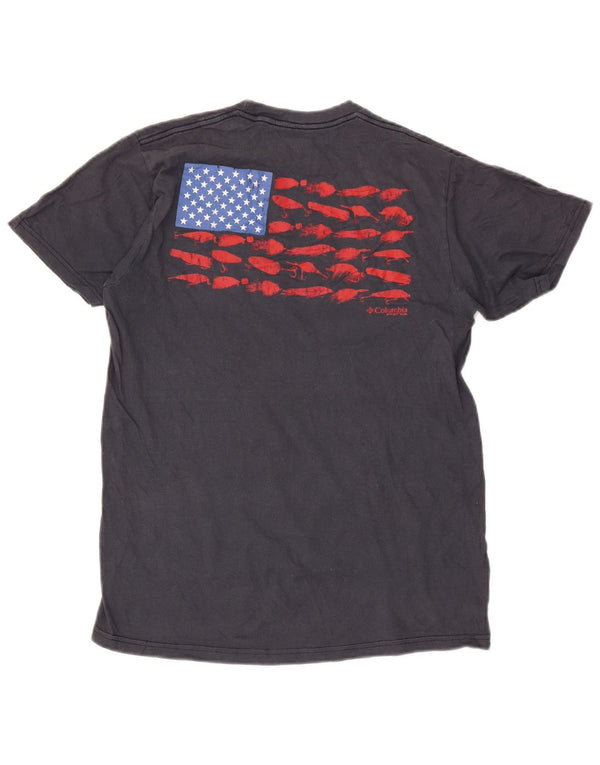 Columbia Camiseta gráfica para hombre Top de algodón gris medio