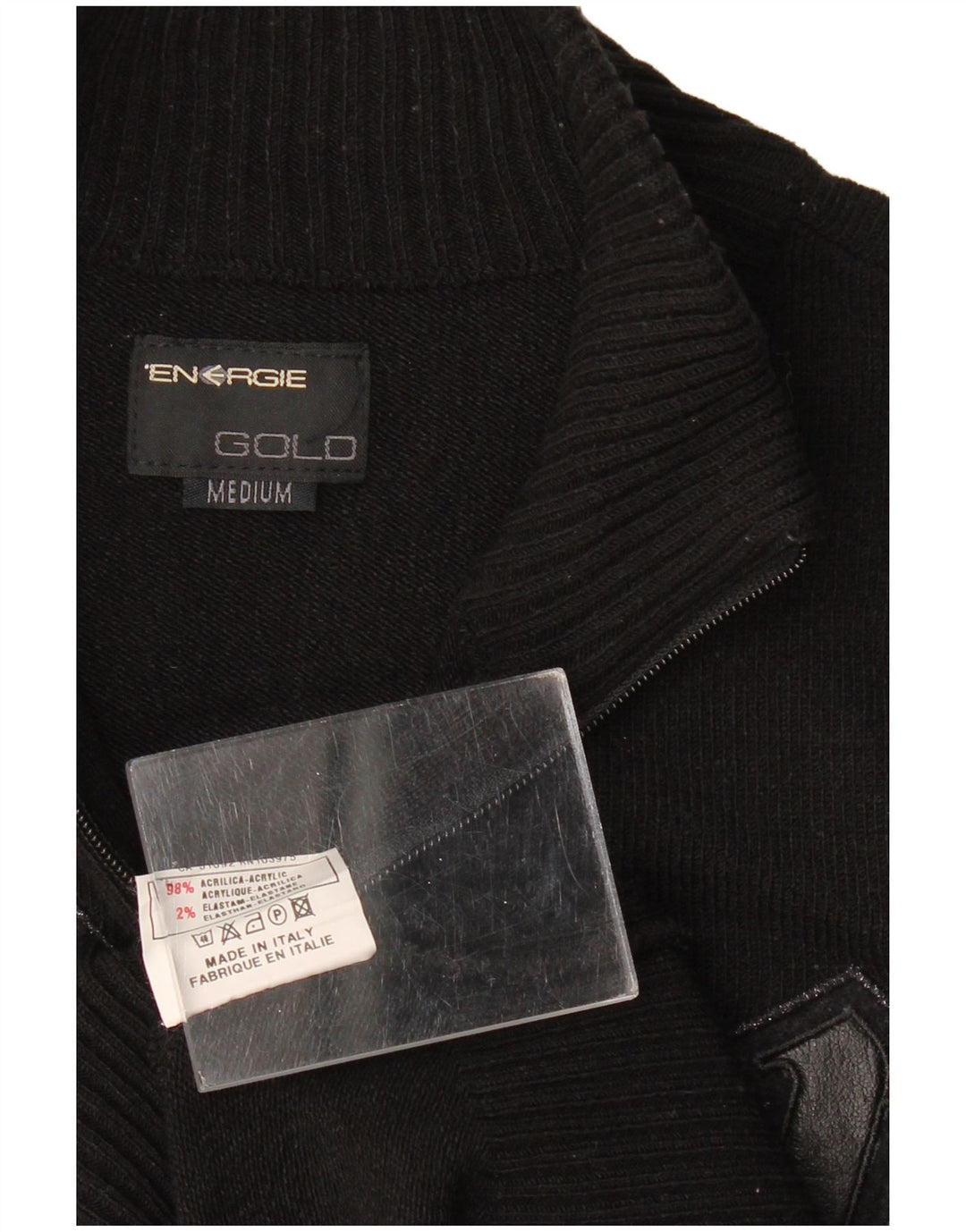 Energie Suéter Cárdigan Sin Mangas para Mujer Reino Unido 12 Medio Negro Acrílico