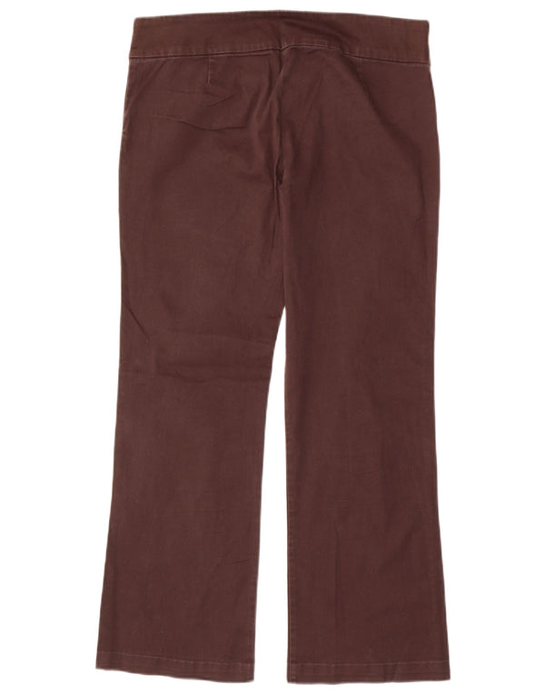 Zara Mujer Pantalón Casual Bootcut EU 40 Medium W30 L27 Algodón Marrón