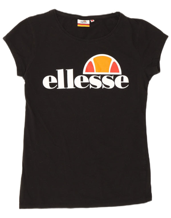 Ellesse Heritage Graphic Camiseta para Mujer UK 40 Grande Negro