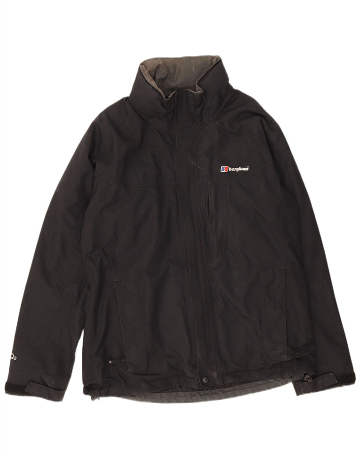 Berghaus Chaqueta impermeable para hombre UK 38 Medium Black Nylon