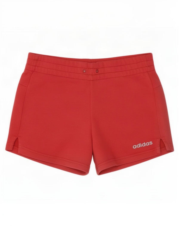 Adidas Pantalones cortos deportivos para mujer UK 4/6 XS Rojo Algodón