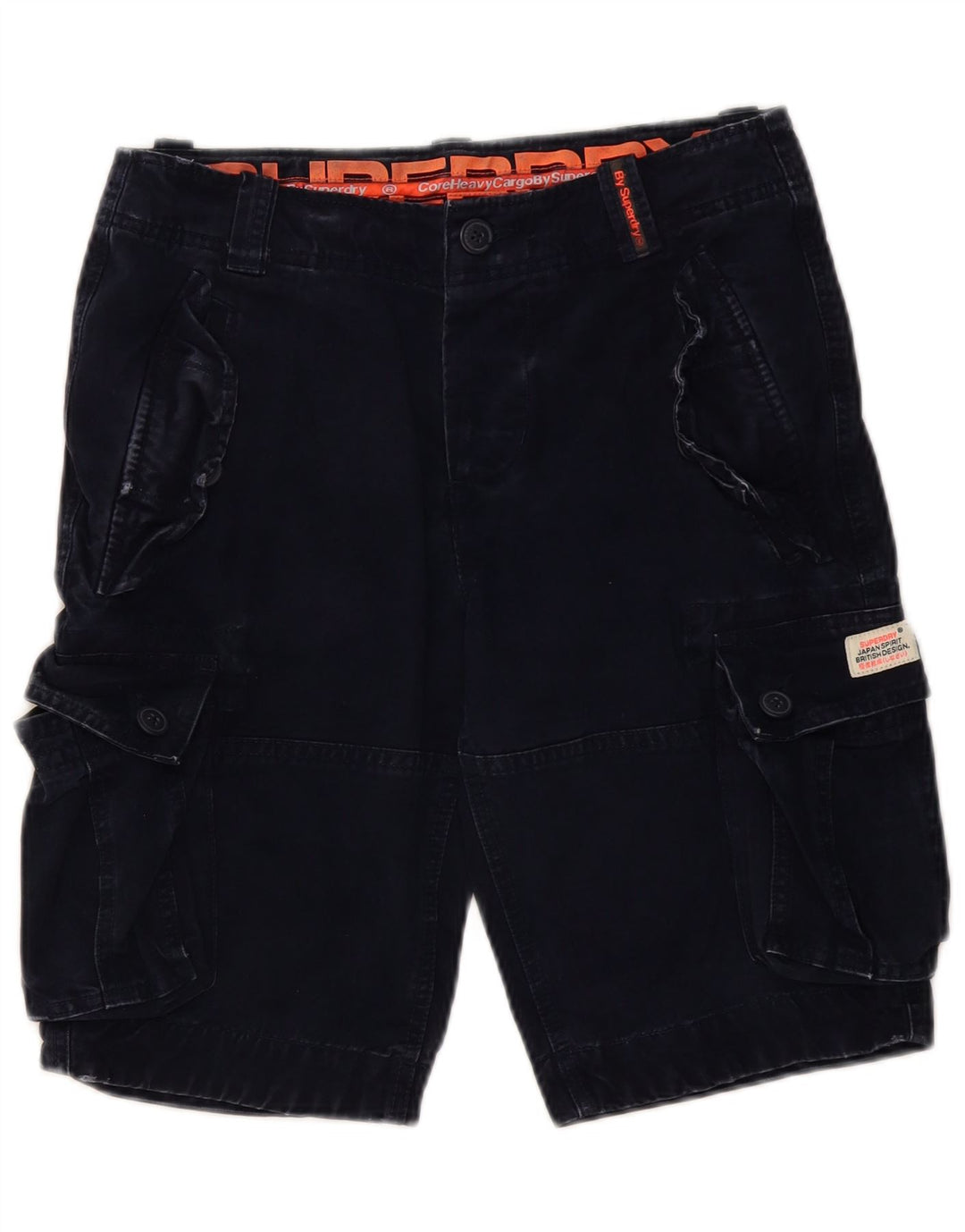 SUPERDRY Pantalones cortos cargo para hombre pequeños W29 Algodón azul marino