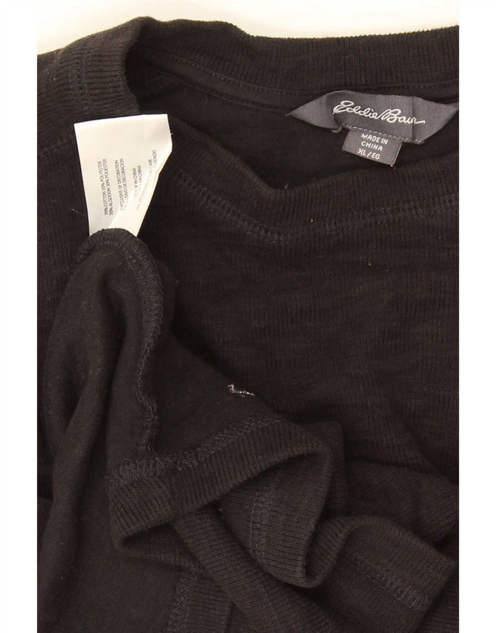 Eddie Bauer Camiseta Hombre Manga Larga XL Algodón Negro
