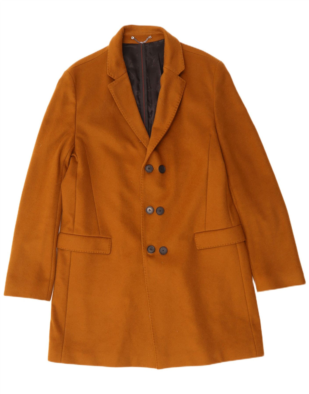 Hugo Boss Abrigo cruzado para hombre IT 56 3XL Lana marrón