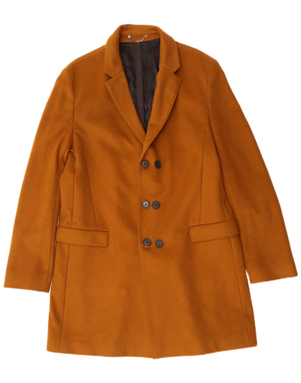 Hugo Boss Abrigo cruzado para hombre IT 56 3XL Lana marrón