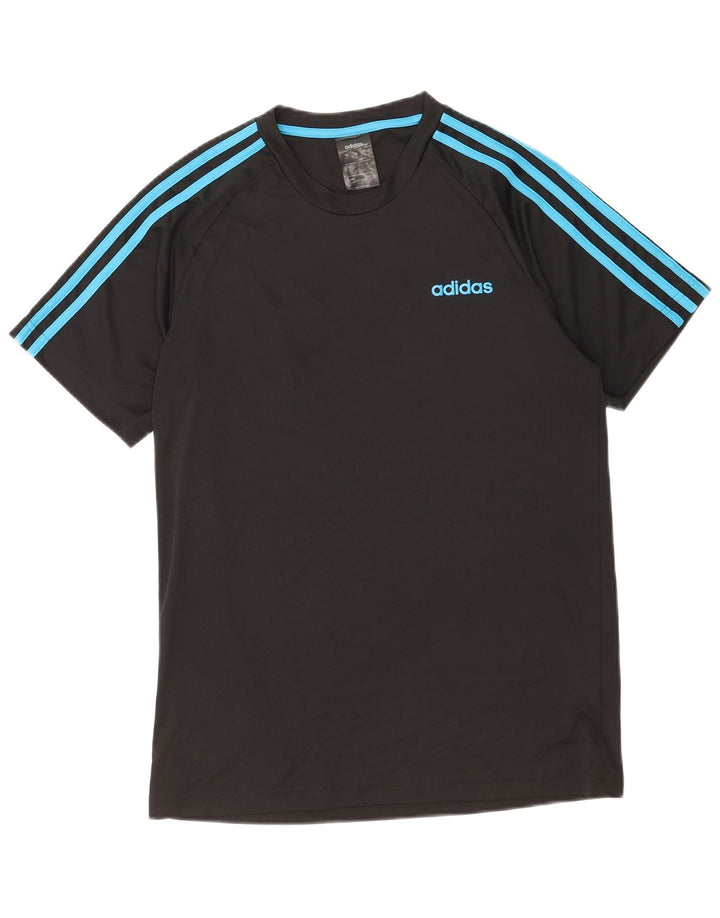 Adidas Mens Climalite Camiseta Top Medio Negro Poliéster