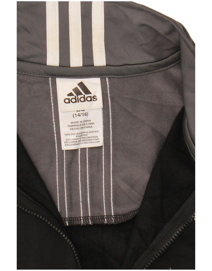 Adidas - Chaqueta de chándal para niño (12-13 años), color negro