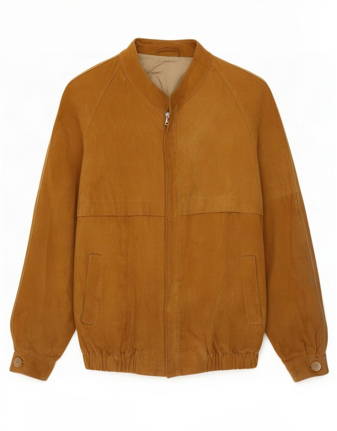 Vintage hombres ante bomber chaqueta Reino Unido 36 pequeño beige