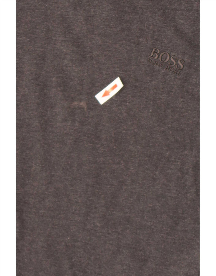 Camiseta Hugo Boss Hombre Top Algodón Gris Medio