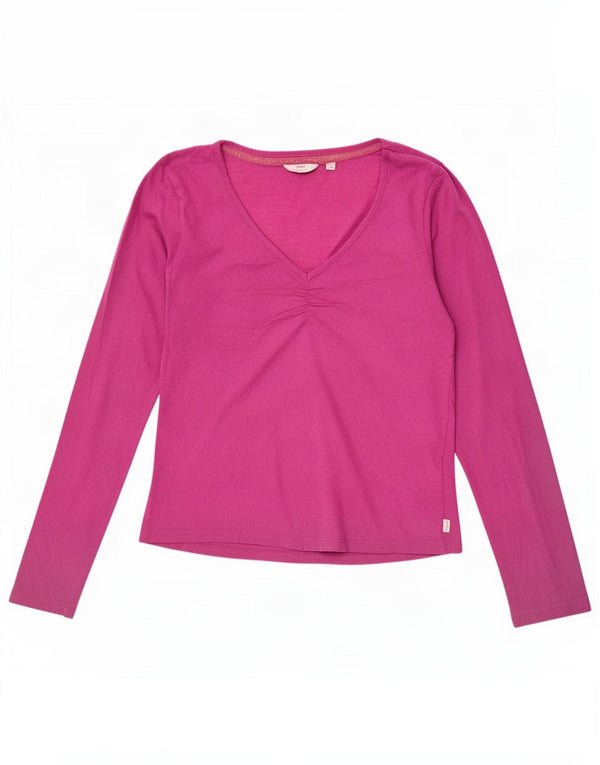Camiseta para mujer Fat Face de manga larga UK 8 Small Pink Cotton