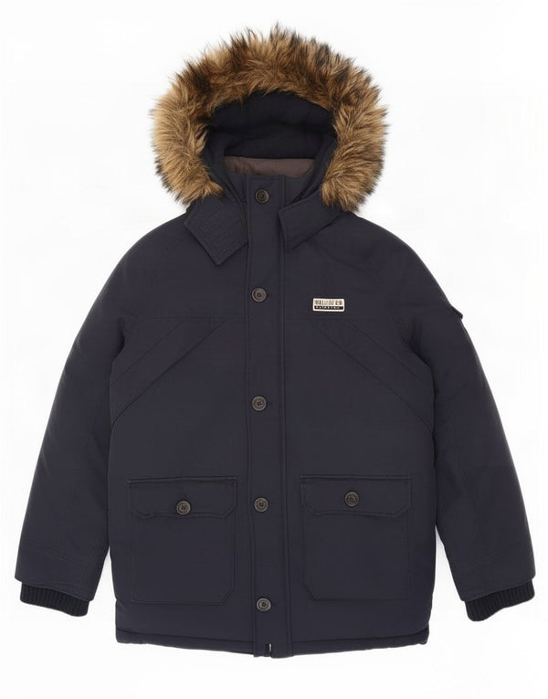 Hollister Chaqueta acolchada holgada con capucha para hombre Reino Unido 36 Small Azul marino