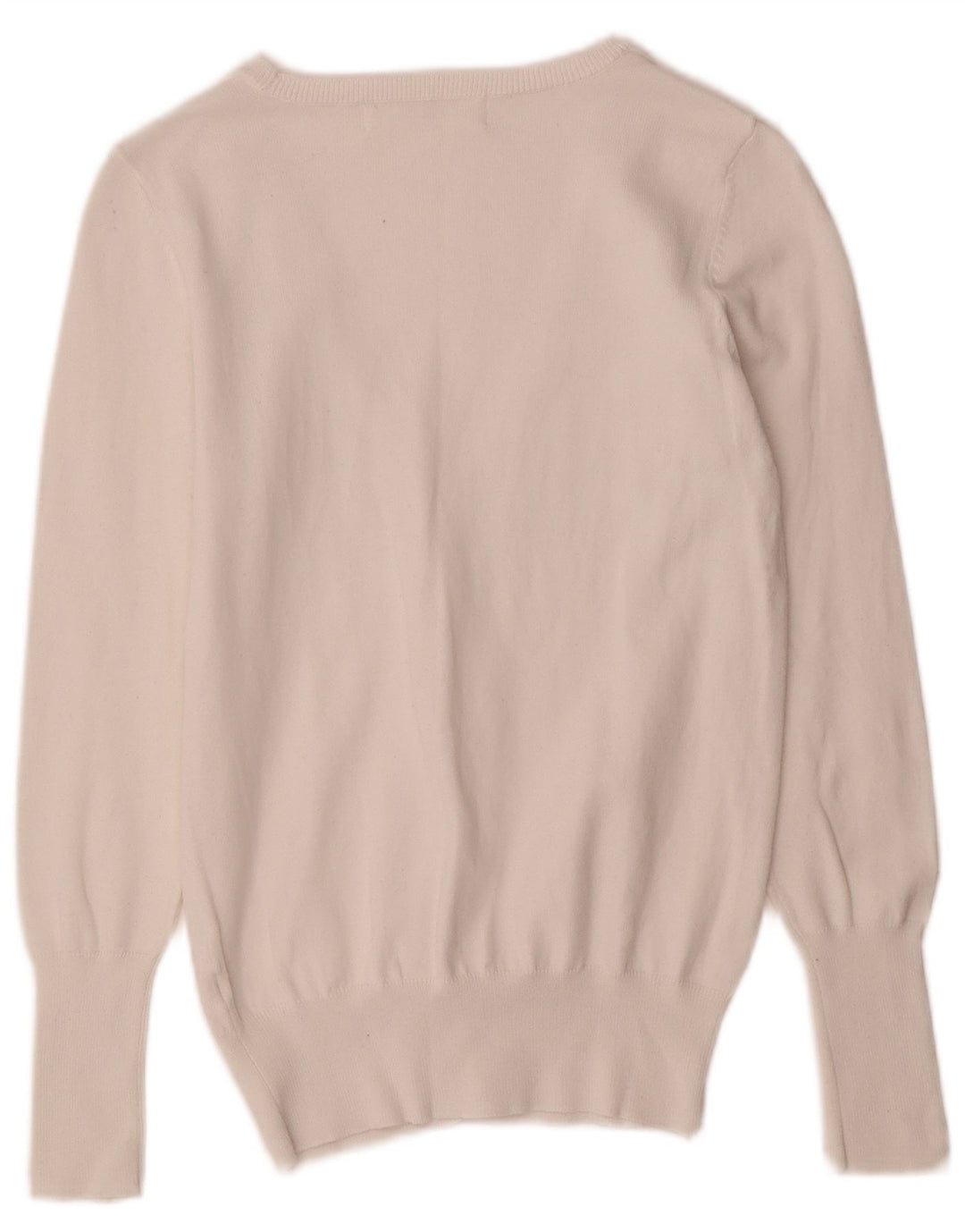 Zara Mujer Cárdigan Suéter UK 12 Mediano Blanco