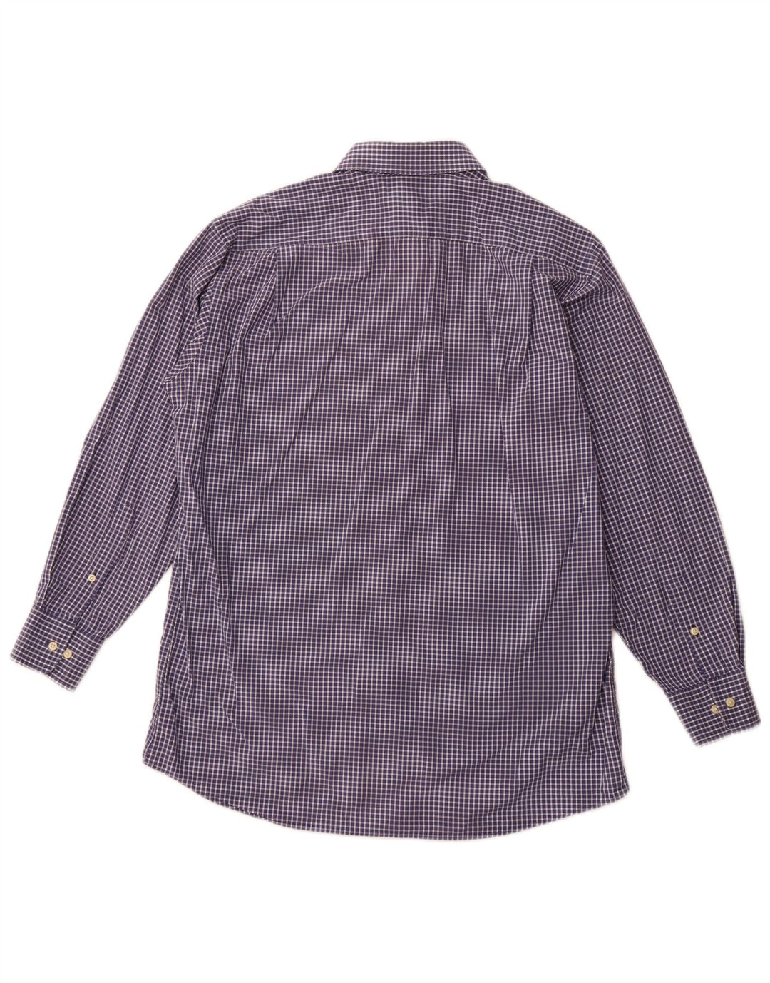 TOMMY HILFIGER Camisa a cuadros para hombre Talla 15 1/2 Mediana Azul marino Algodón