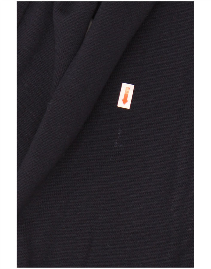 MARZ Jersey con cuello en V para hombre IT 52 Large Lana azul marino