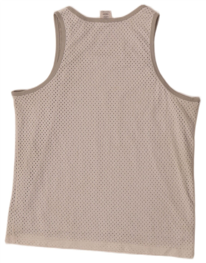 Champion Camiseta Sin Mangas Estampada Para Hombre Poliéster Blanco Grande