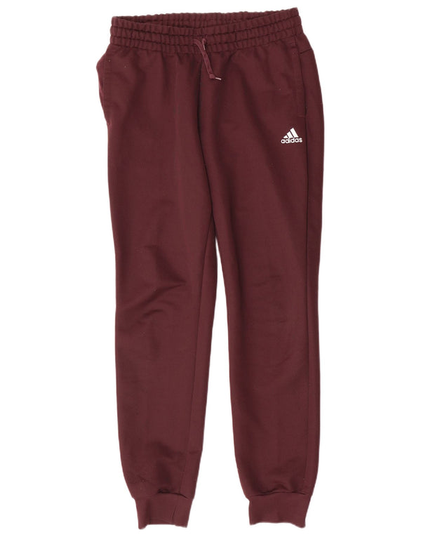 Adidas Pantalones de chándal para mujer Joggers UK 8/10 Small Borgoña Poliéster