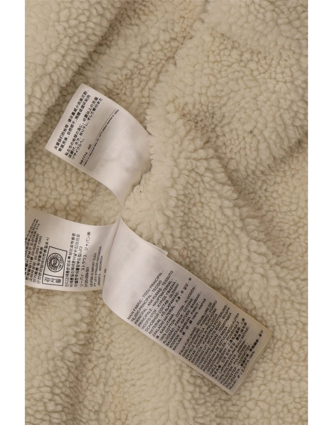 Levi's Chaqueta vaquera Sherpa para hombre Reino Unido 36 Algodón azul pequeño