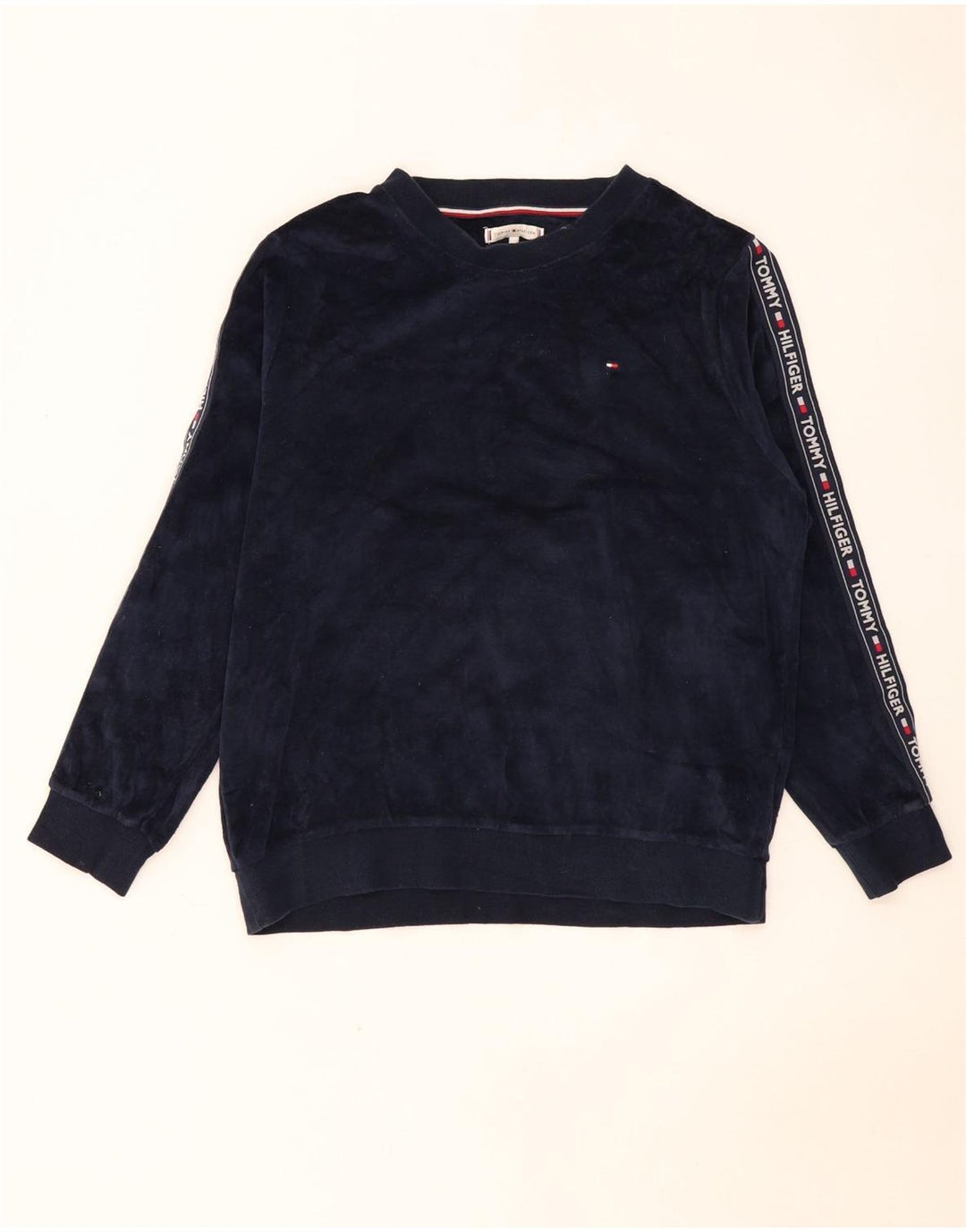 Tommy Hilfiger Hombre Sudadera Gráfica Jumper Medium Azul Marino Colorblock