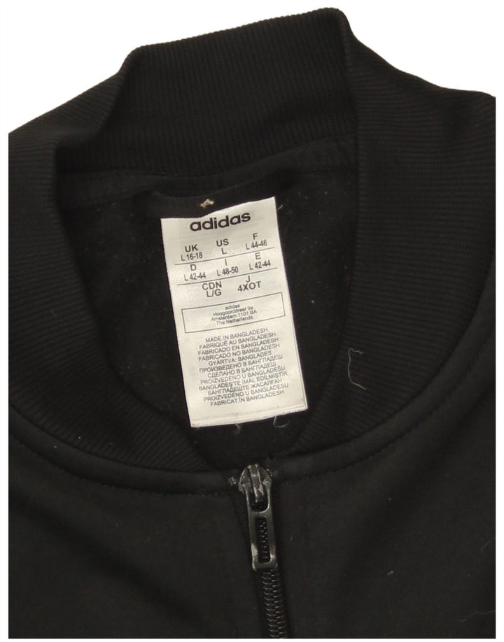 Adidas - Chaqueta de chándal para mujer, talla 48/18, talla grande, color negro, poliéster
